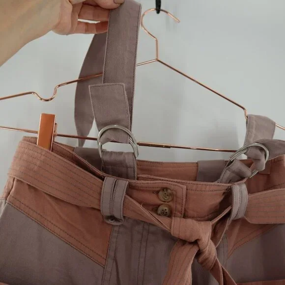 NEW Current Air New World Pant Womens Pegged Ankle Suspenders Carpenter Pockets - Picture 9 of 14